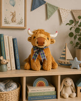 Highland Cow with Iona Tartan Ribbon