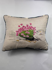 Sea Pink & Tartan Cushion