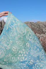 Celtic-Inspired Silk Wool Blend Scarf
