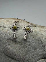 Iona Marble Cross Earrings
