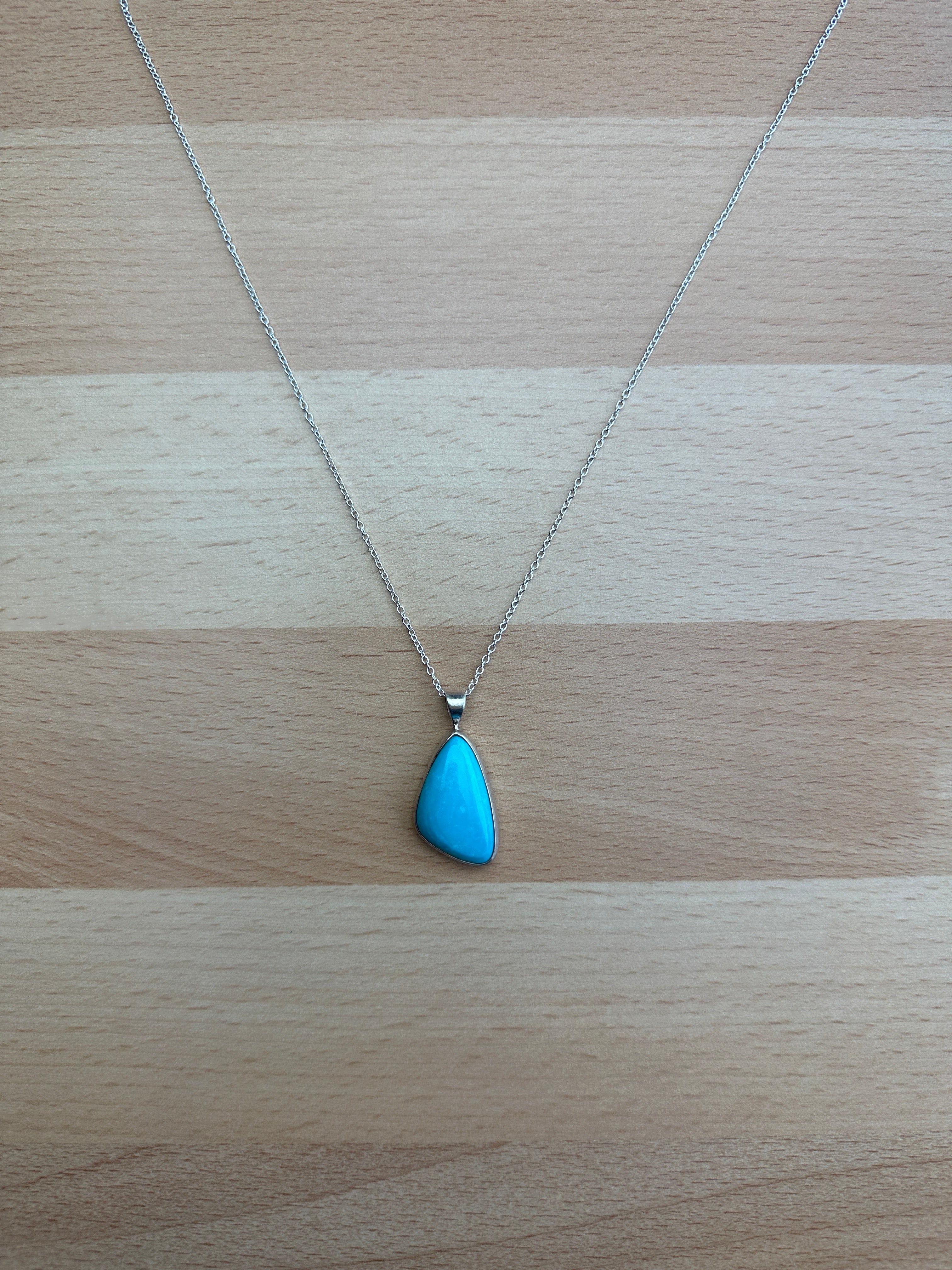 Turquoise Sterling Silver Pendant Necklace