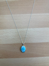 Larimar Sterling Silver Pendant Necklace
