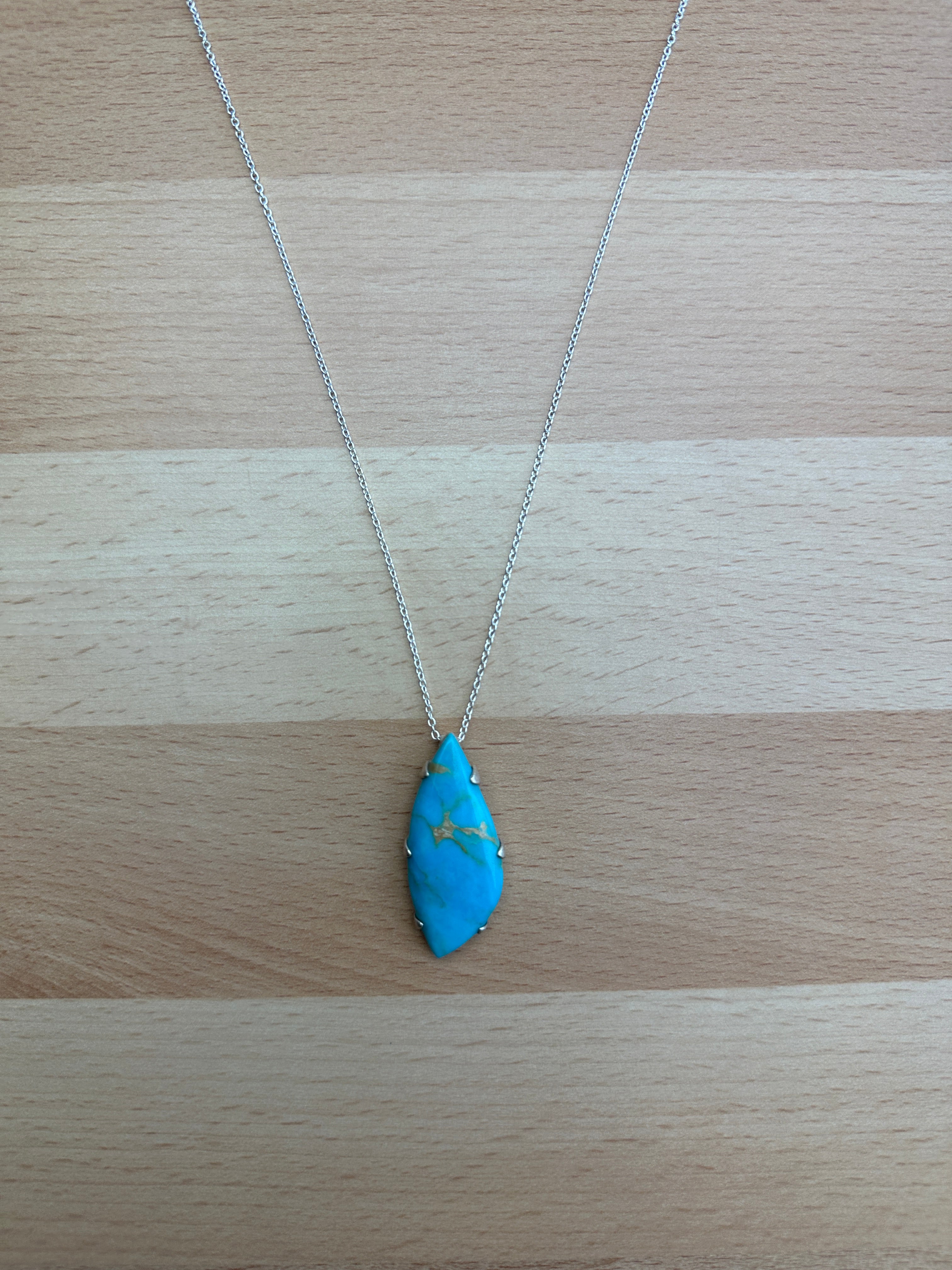 Turquoise Sterling Silver Pendant Necklace