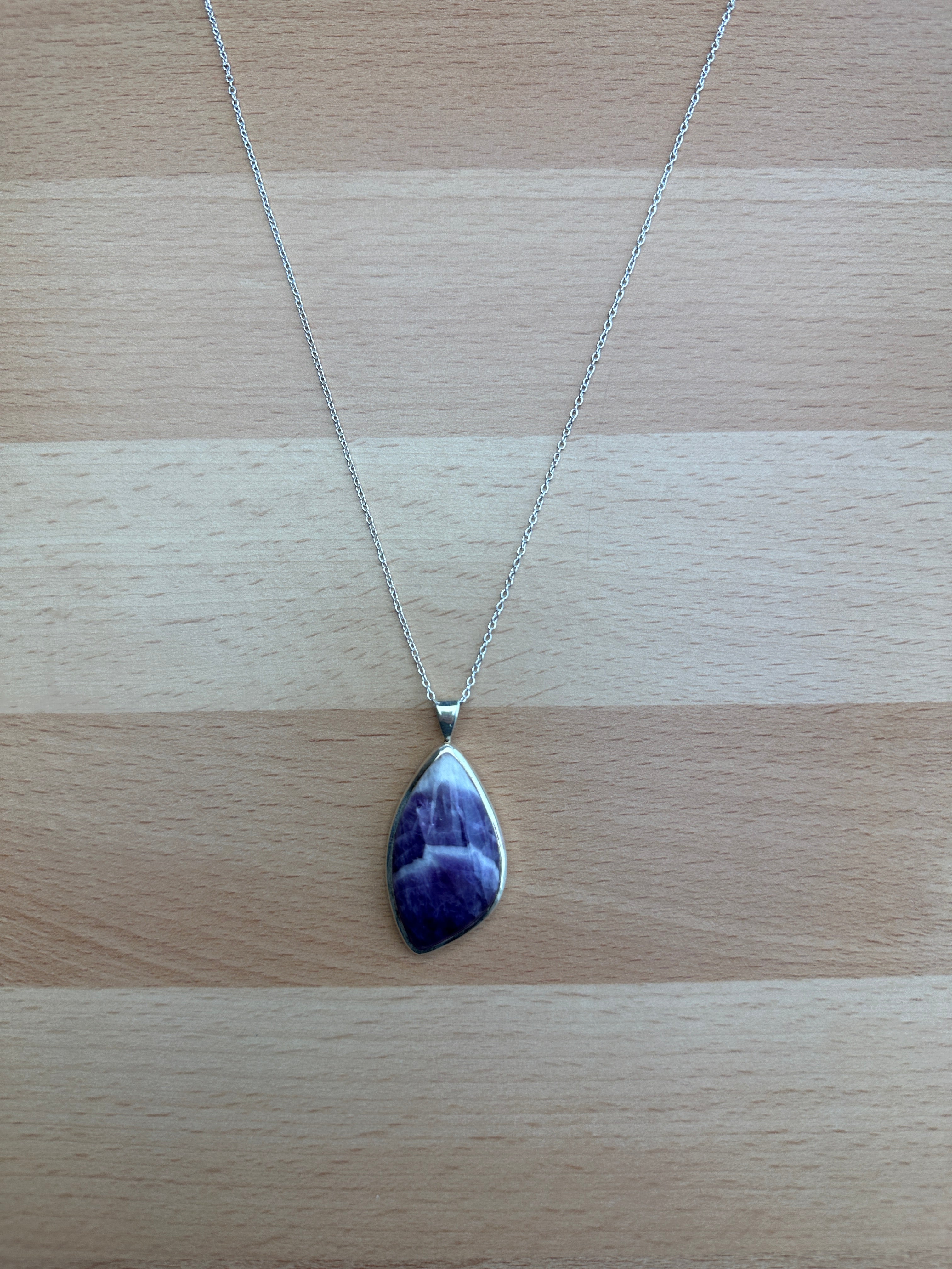 Amethyst Sterling Silver Pendant Necklace