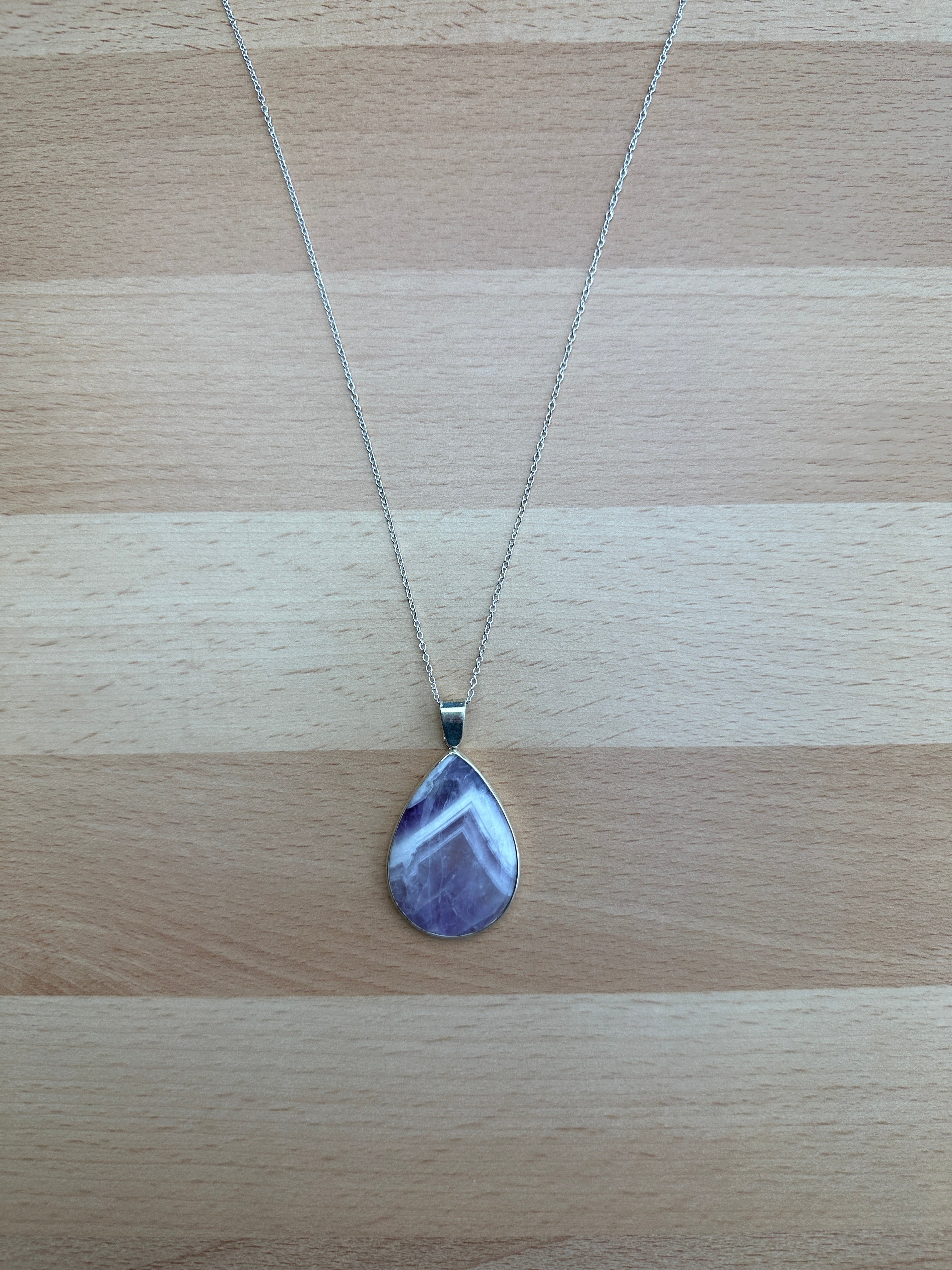 Amethyst Sterling Silver Pendant Necklace