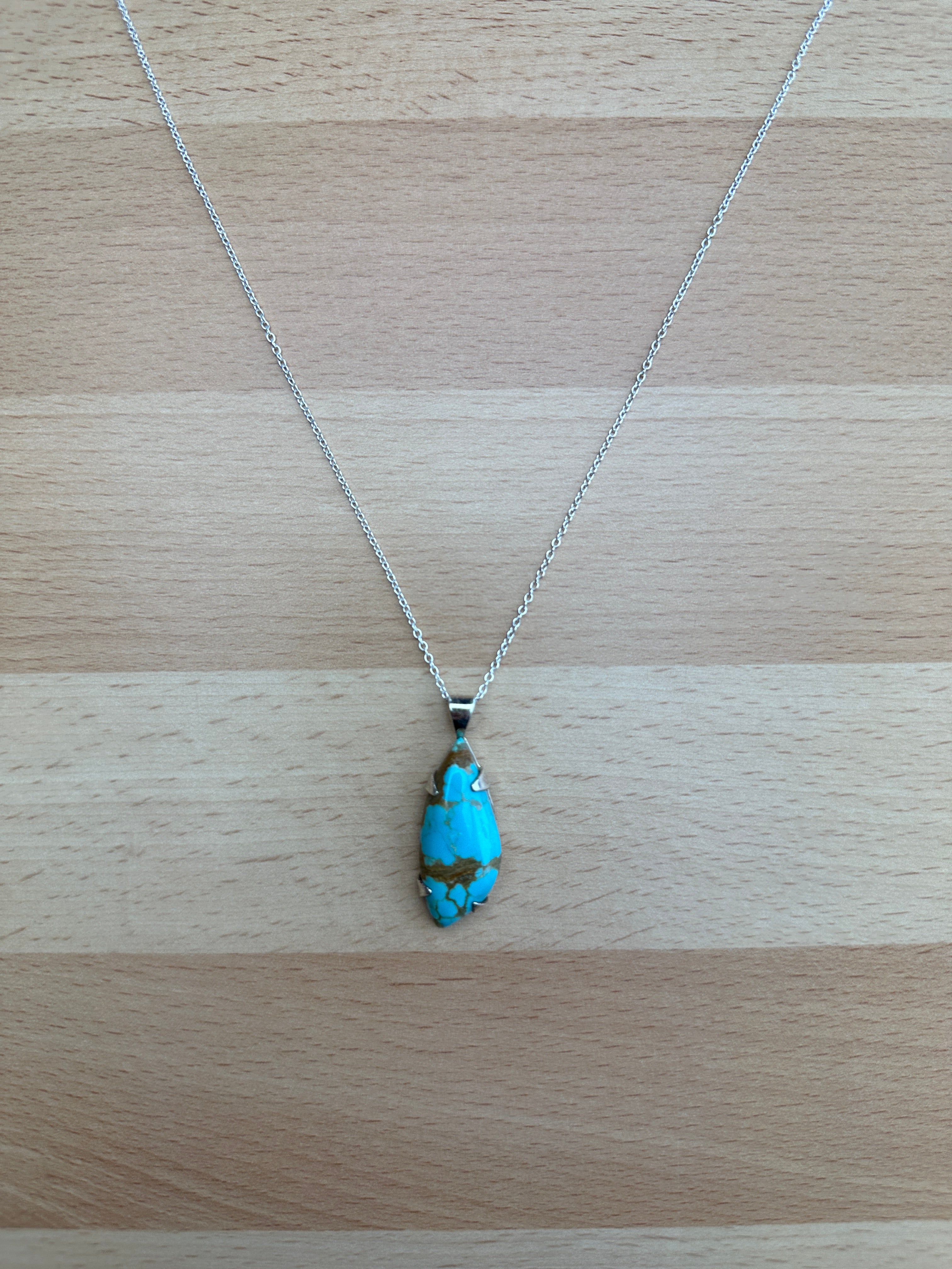 Turquoise Sterling Silver Pendant Necklace
