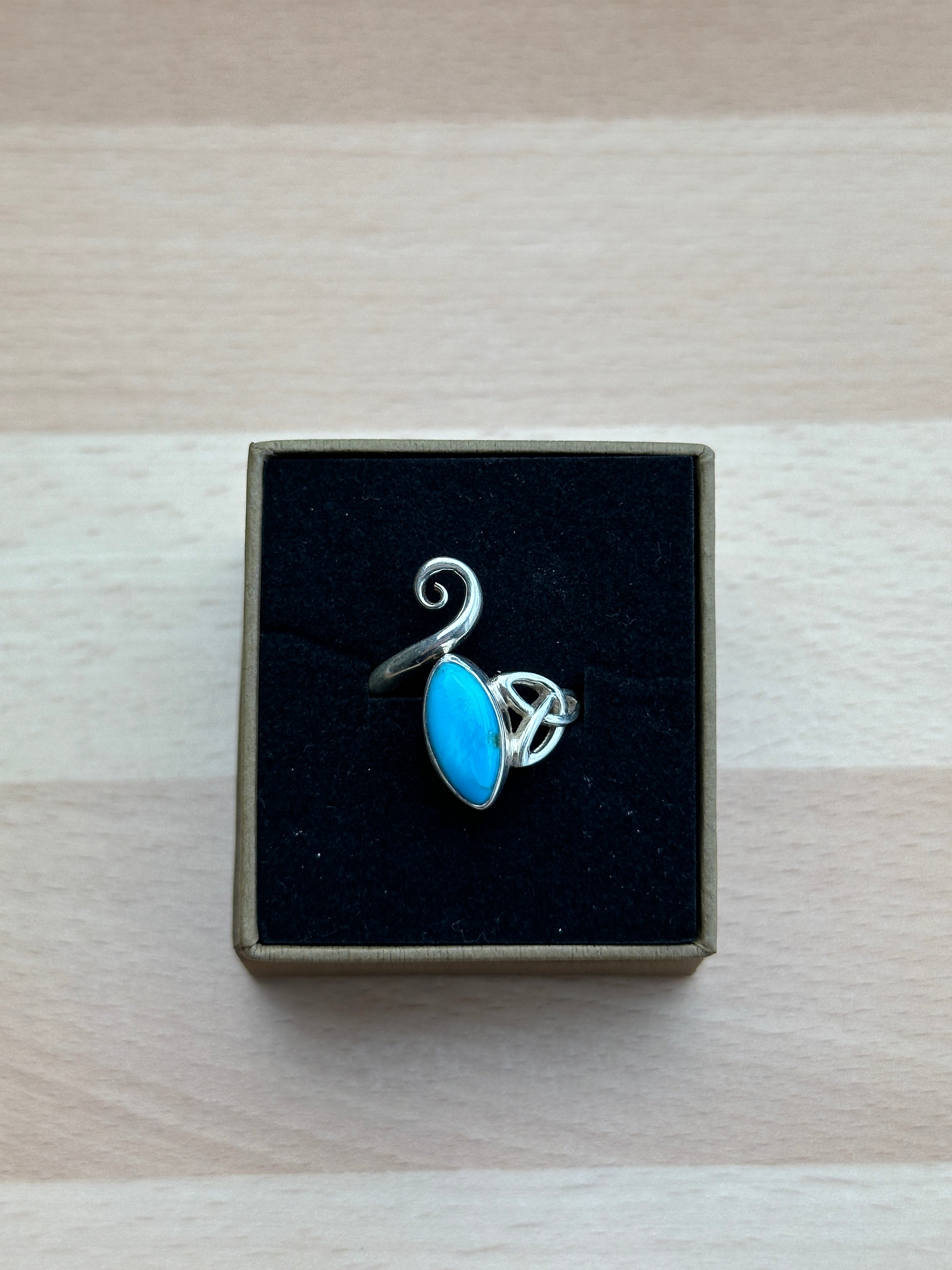 Turquoise Celtic Sterling Silver Ring