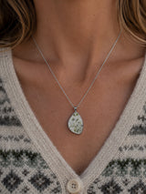 Iona Marble Silver Pendant Necklace