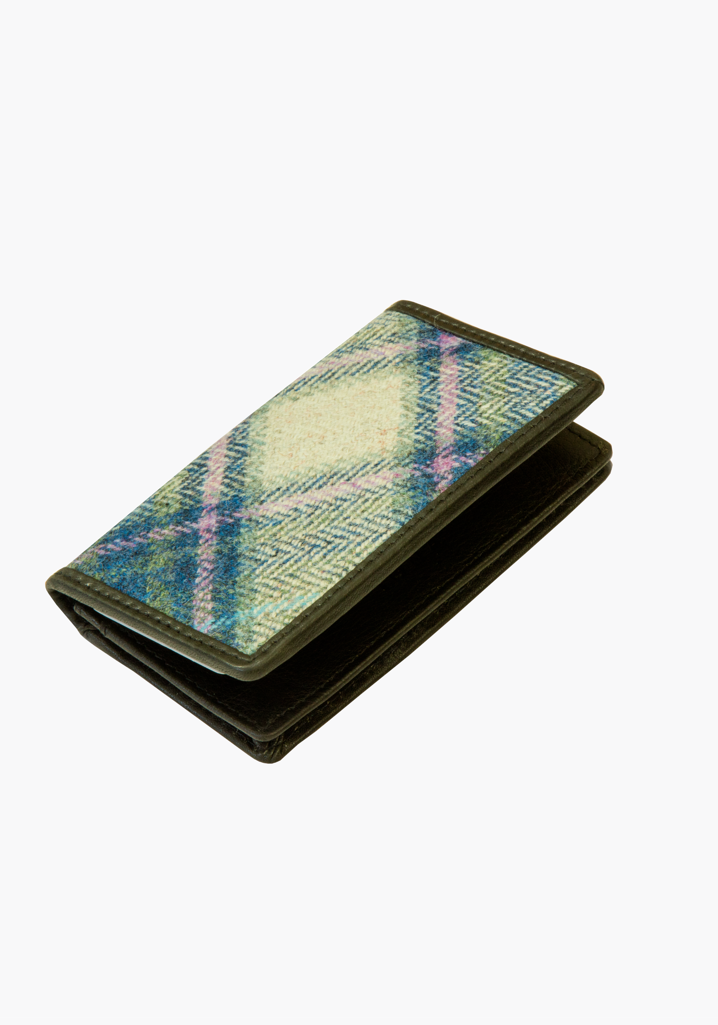Tweed & Leather Credit Card Holder