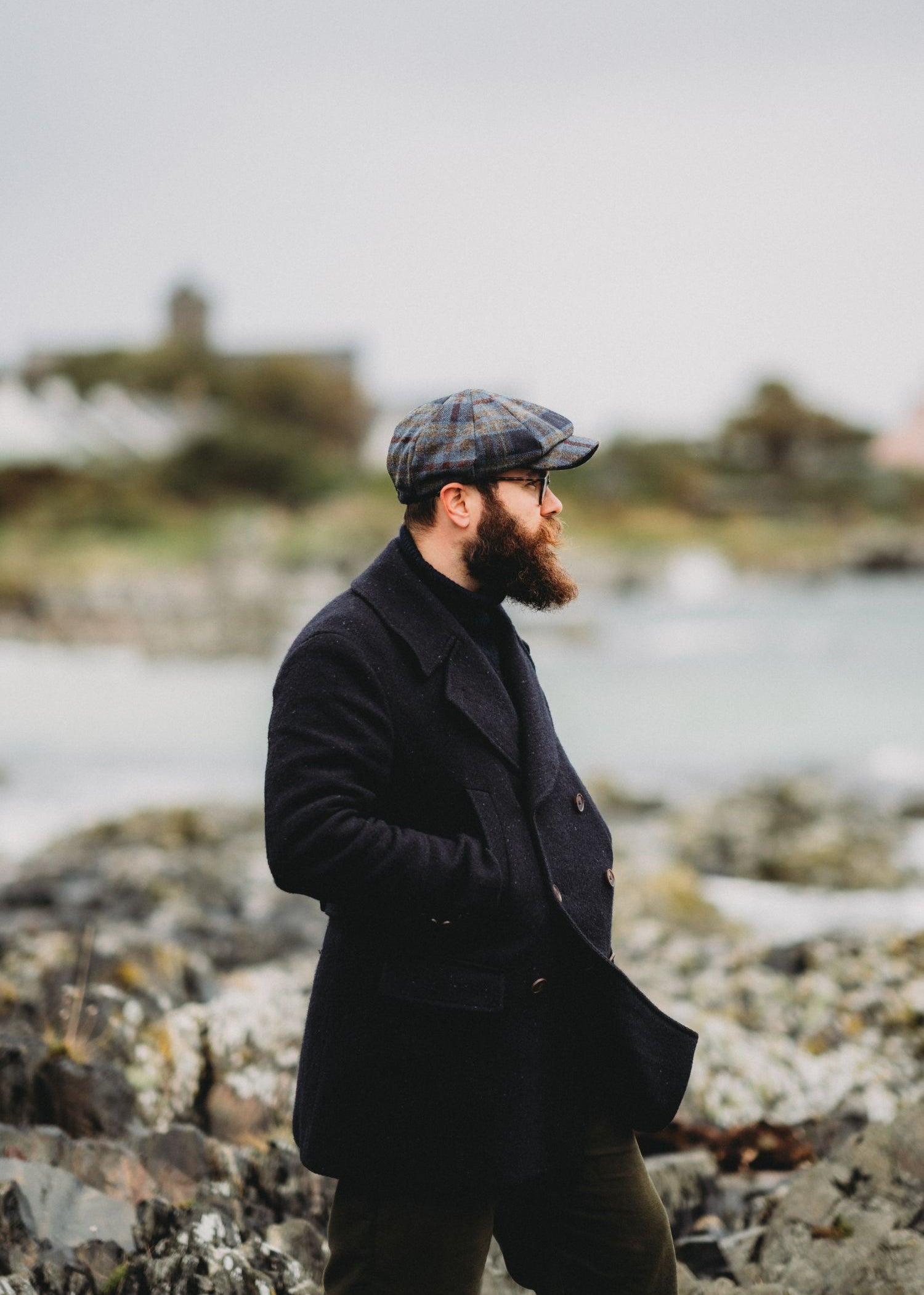 Unisex Tweed Baker Boy Hat