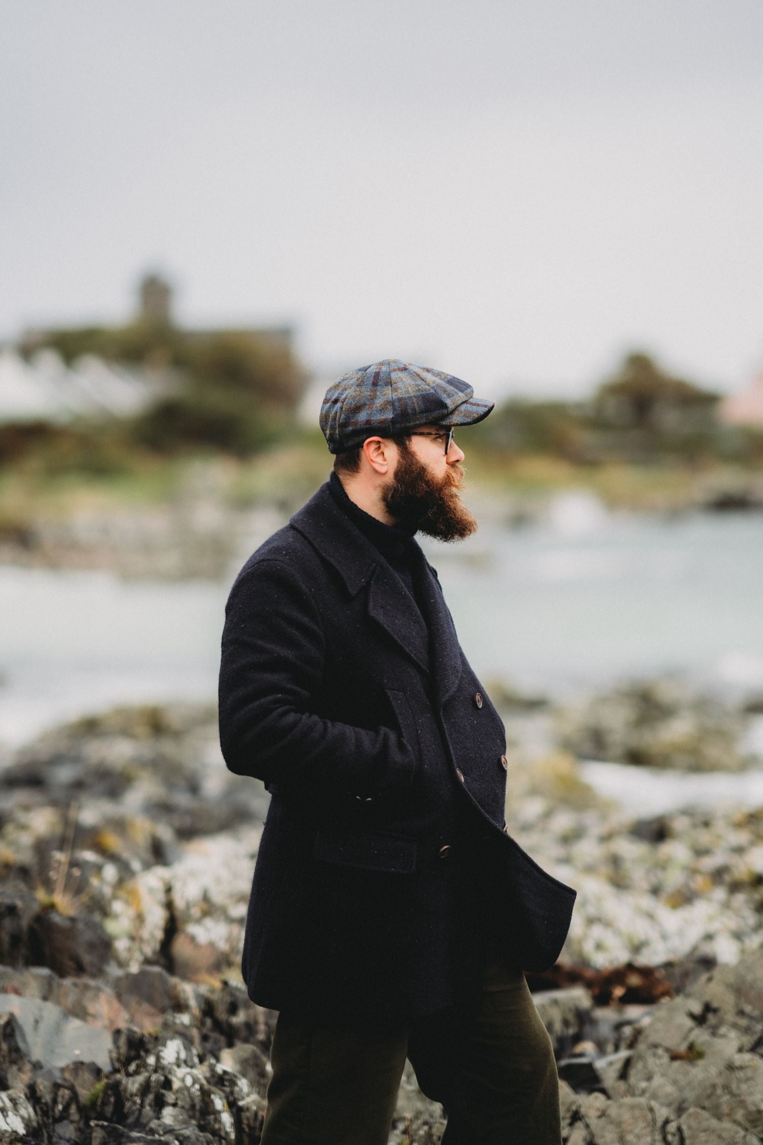 Unisex Tweed Baker Boy Hat