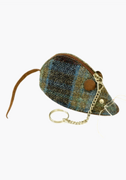 Tweed Mouse Keyring Purse