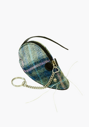 Tweed Mouse Keyring Purse