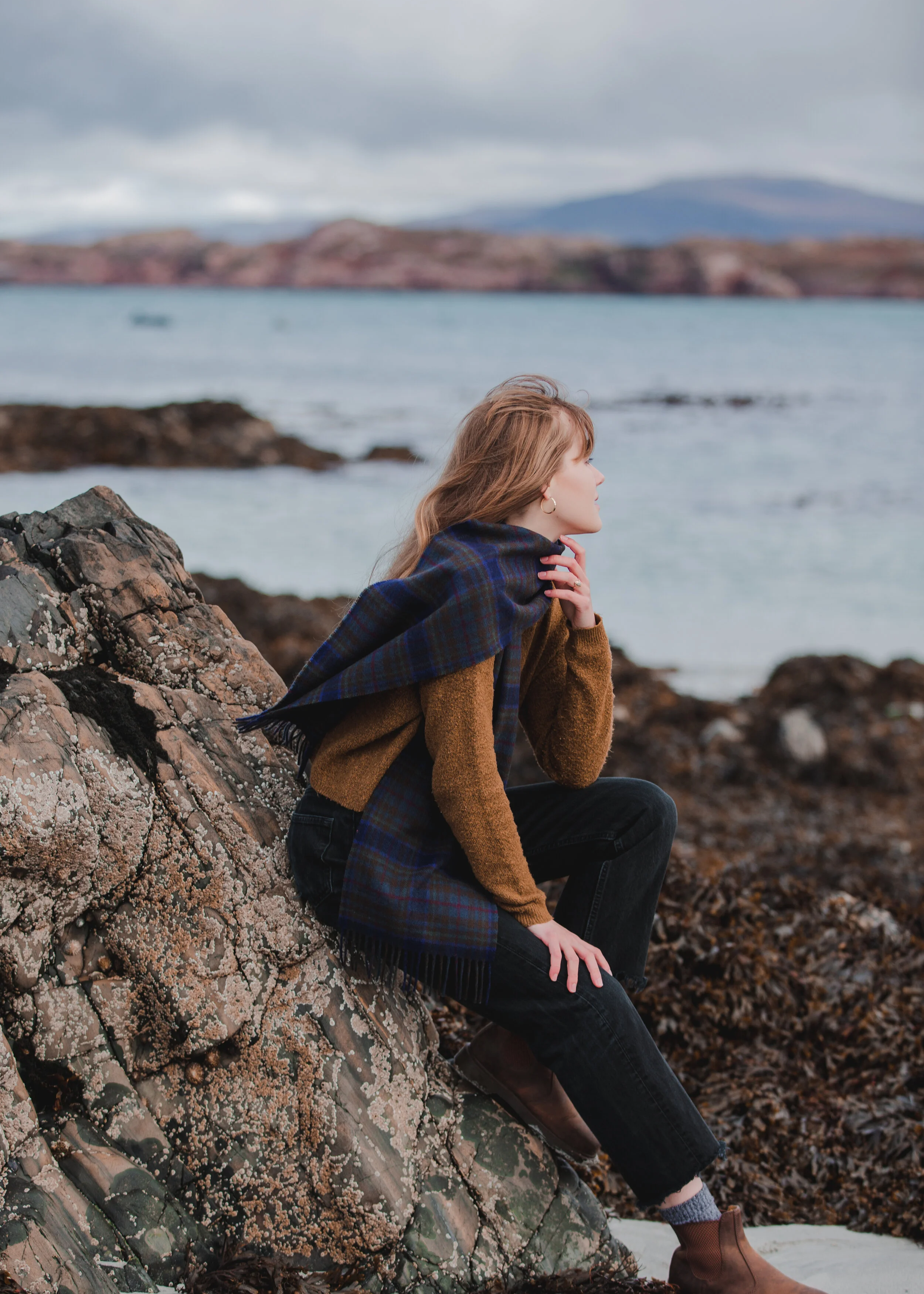 Unisex Lambswool Tartan Scarf