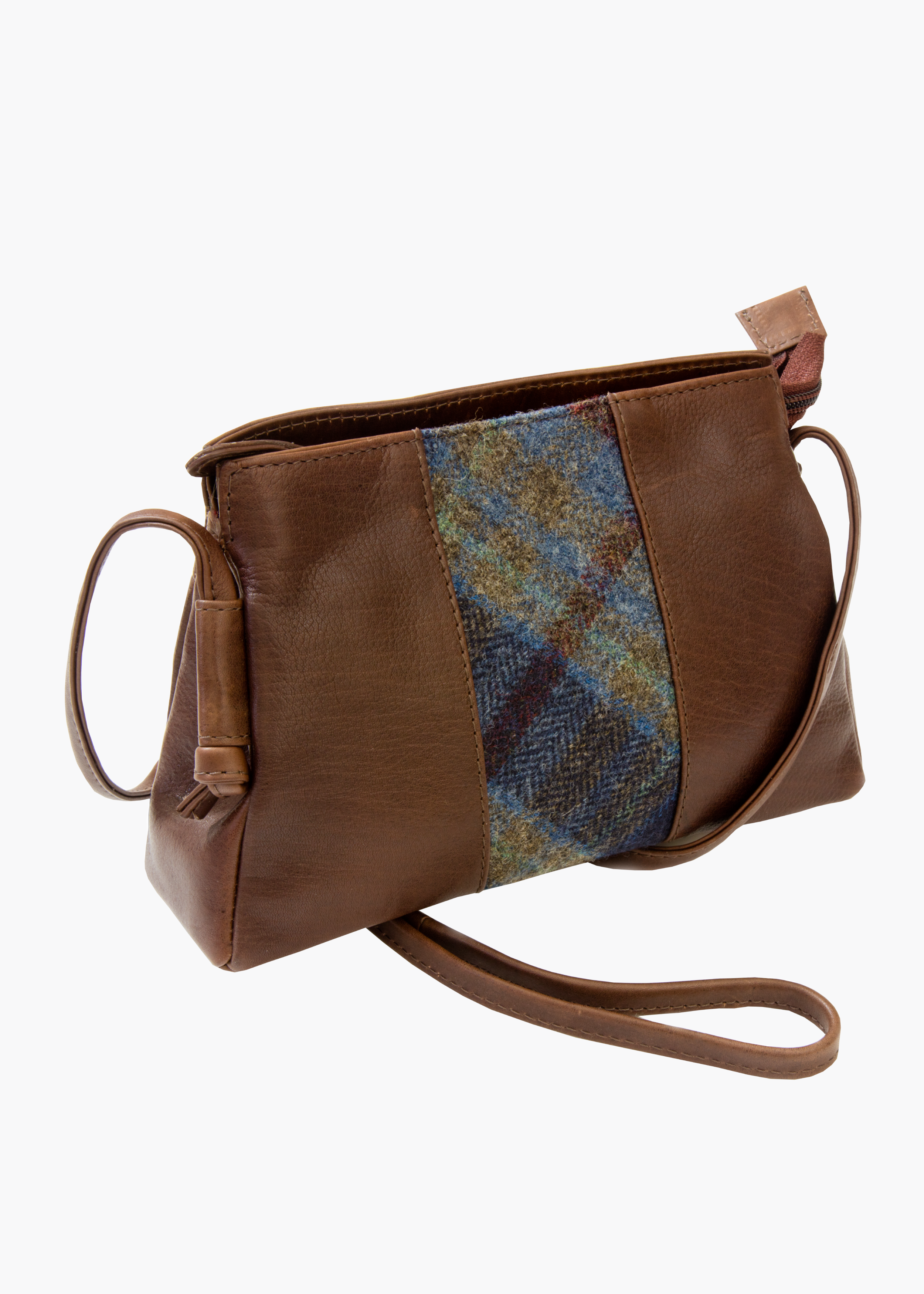 Tweed & Leather Mini Crossbody Bag