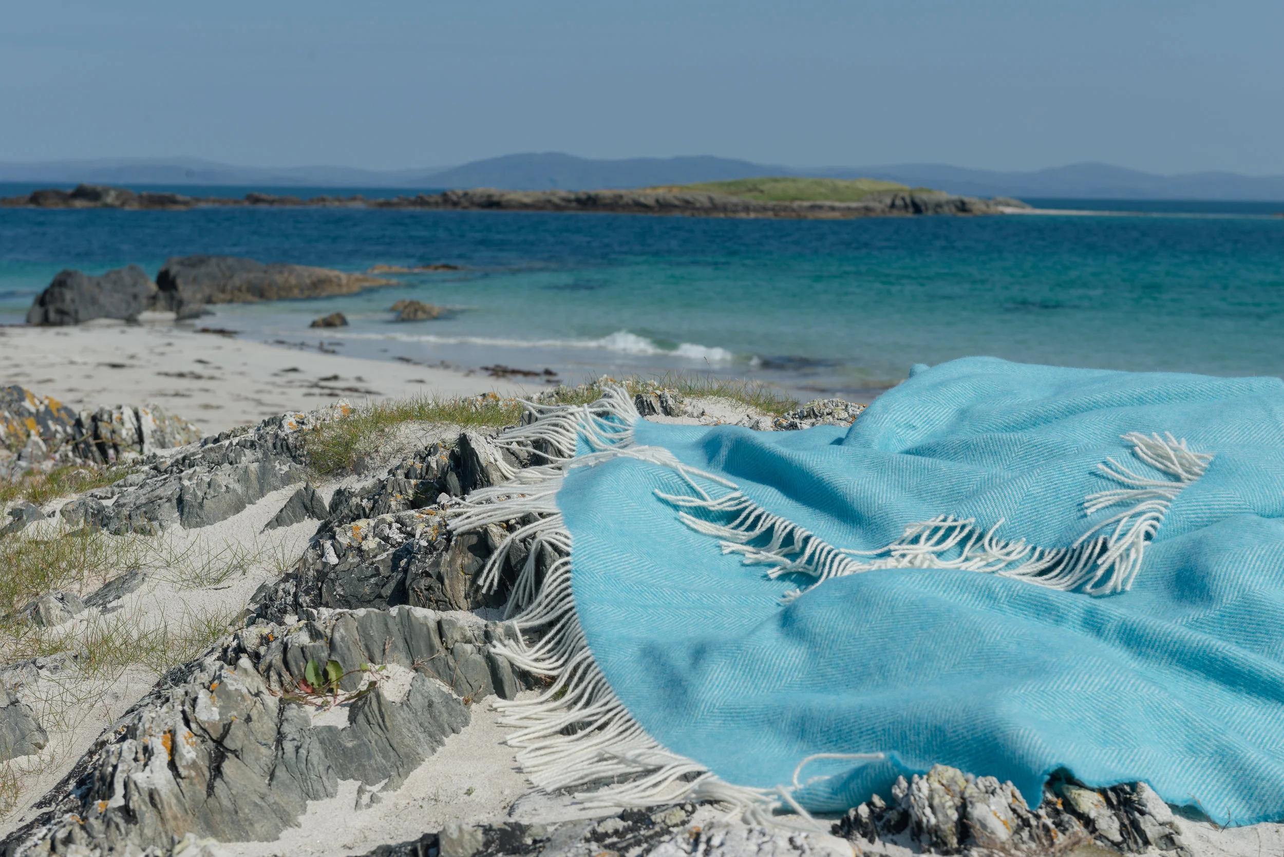 Shetland Wool Seaspray Throw