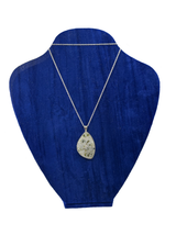 Iona Marble Silver Pendant Necklace