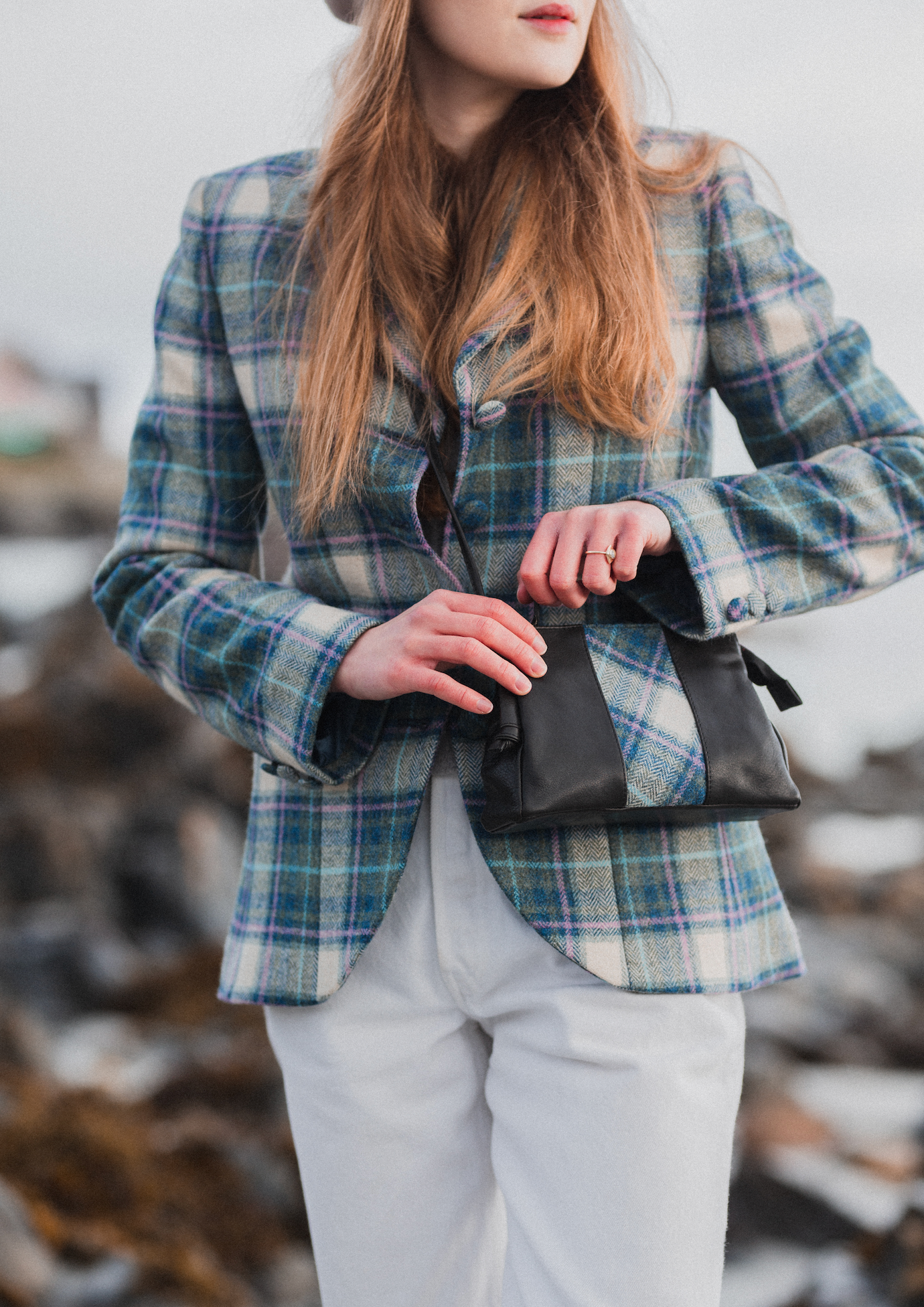 Tweed & Leather Mini Crossbody Bag